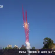 Red to Blue Smoke Cake 25Shots — Day Time Fireworks