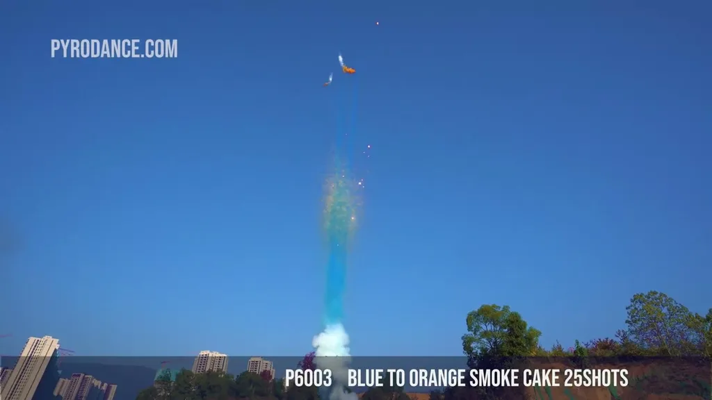 Blue to Orange Smoke Cake 25Shots